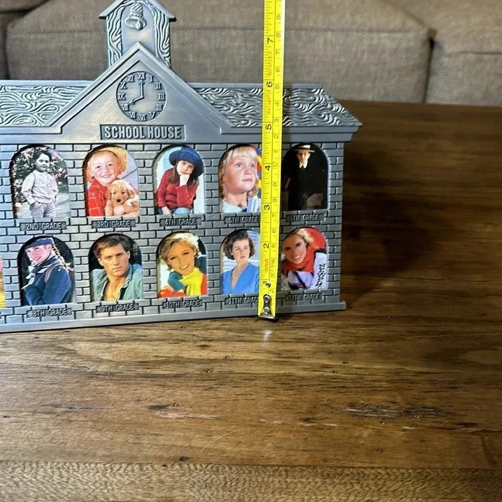 NWOT School House Silver Picture Photo Frame Home Accents Decor Table Top